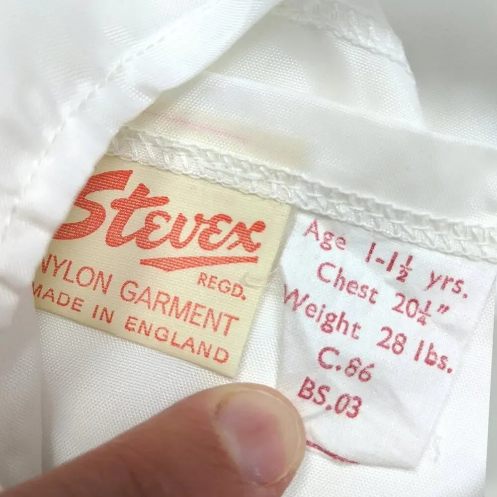 Vintage Stevex Slip Girls Size 18m Cream Lace Dress